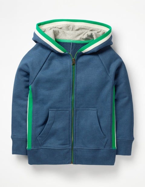 Sports Stripe Zip-Up Hoodie - Lagoon Blue Sports Stripe Zip-Up Hoodie - Lagoon Blue