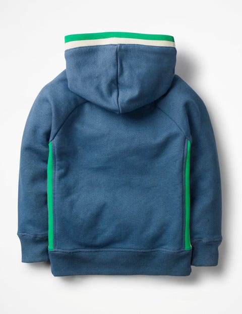 Sports Stripe Zip-Up Hoodie - Lagoon Blue Sports Stripe Zip-Up Hoodie - Lagoon Blue