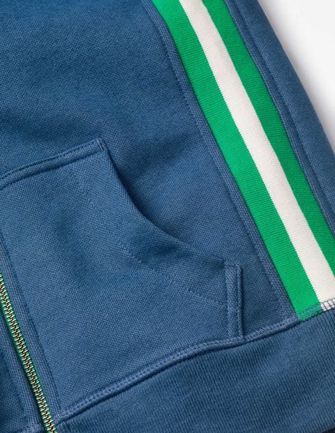 Sports Stripe Zip-Up Hoodie - Lagoon Blue Sports Stripe Zip-Up Hoodie - Lagoon Blue