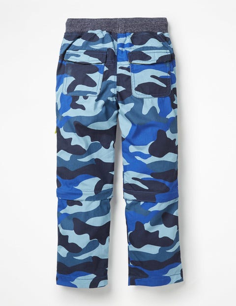 Zip-Off Techno Pants - College Blue Camouflage Zip-Off Techno Pants - College Blue Camouflage