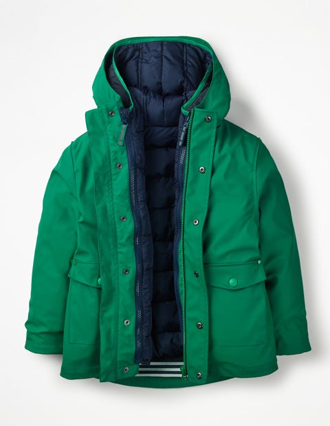 Waterproof 3-In-1 Raincoat - Watercress Green Waterproof 3-In-1 Raincoat - Watercress Green