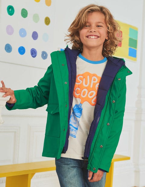 Waterproof 3-In-1 Raincoat - Watercress Green Waterproof 3-In-1 Raincoat - Watercress Green