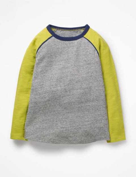 Raglan T-Shirt - Grey Marl/Celery Yellow Raglan T-Shirt - Grey Marl/Celery Yellow