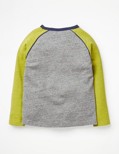 Raglan T-Shirt - Grey Marl/Celery Yellow Raglan T-Shirt - Grey Marl/Celery Yellow