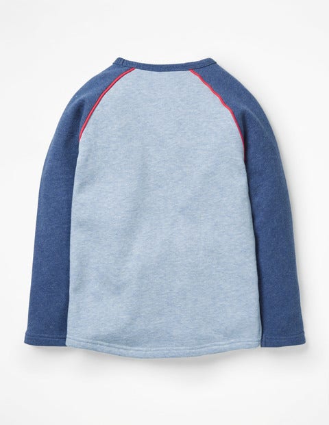 Raglan T-shirt - Pale Blue Marl Raglan T-shirt - Pale Blue Marl