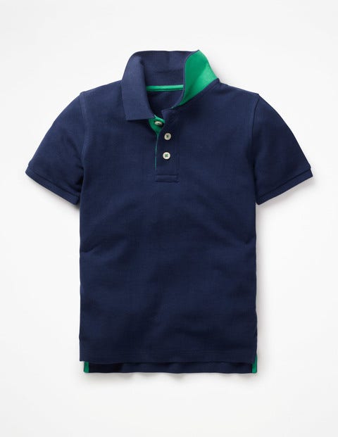 Polo En Piqué - Bleu universitaire Polo En Piqué - Bleu universitaire