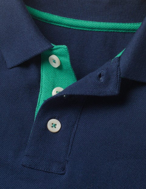 Polo En Piqué - Bleu universitaire Polo En Piqué - Bleu universitaire