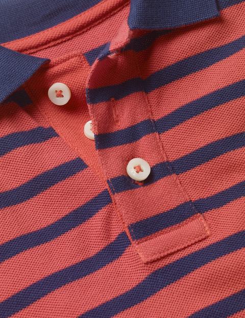 Piqué Polo Shirt - Washed Red/College Blue Piqué Polo Shirt - Washed Red/College Blue
