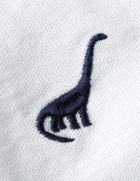Embroidered Shirt - White Oxford Tiny Dinos Embroidered Shirt - White Oxford Tiny Dinos