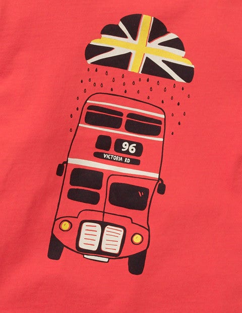 British Weather T-Shirt - Beam Red Bus British Weather T-Shirt - Beam Red Bus