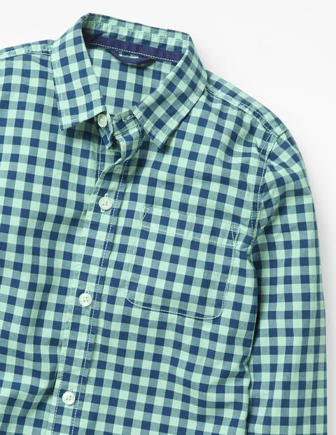 Garment-Dyed Laundered Shirt - Washed Green Gingham Garment-Dyed Laundered Shirt - Washed Green Gingham