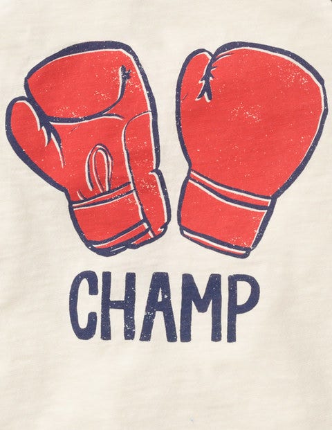 Super Raglan T-Shirt - Ecru Boxing Gloves Super Raglan T-Shirt - Ecru Boxing Gloves