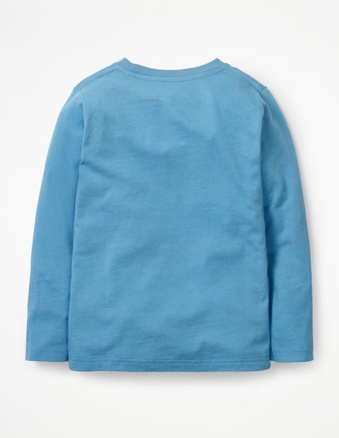 Vehicle Appliqué T-Shirt - Lake Blue Train Vehicle Appliqué T-Shirt - Lake Blue Train