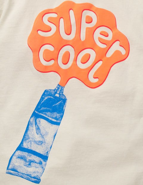 Paint Splash T-Shirt - Ecru Super Cool Paint Tube Paint Splash T-Shirt - Ecru Super Cool Paint Tube