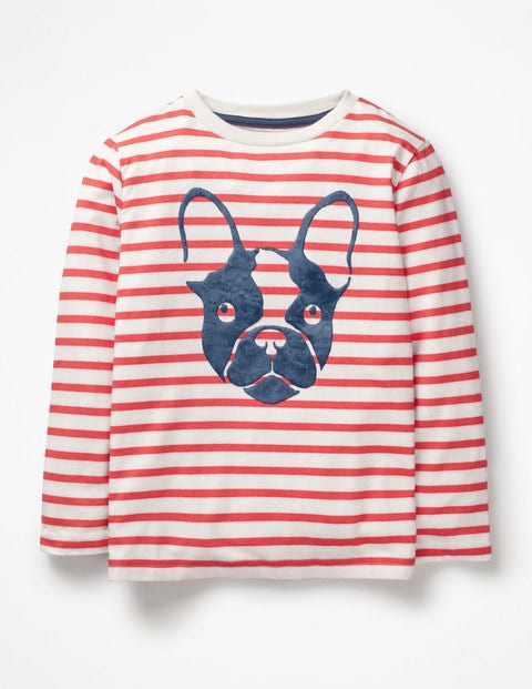 Furry Animal T-Shirt - Ecru/Jam Red Bulldog Furry Animal T-Shirt - Ecru/Jam Red Bulldog