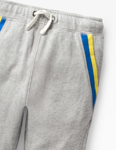 Jogginghose Mit Streifen - Grau Meliert Jogginghose Mit Streifen - Grau Meliert