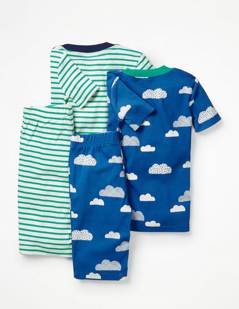 Twin Pack Short John Pajama - Duke Blue Cloud/Astro Green Twin Pack Short John Pajama - Duke Blue Cloud/Astro Green