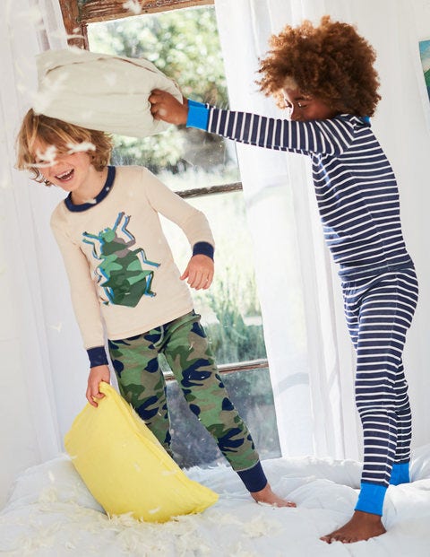 Twin Pack Long John Pajamas - Khaki Green Camo Bug Twin Pack Long John Pajamas - Khaki Green Camo Bug