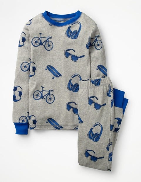 Cosy Long John Pajamas - Grey Marl Day Out Cosy Long John Pajamas - Grey Marl Day Out
