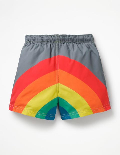 Woven Swim Trunks - Tin Blue Rainbow Woven Swim Trunks - Tin Blue Rainbow