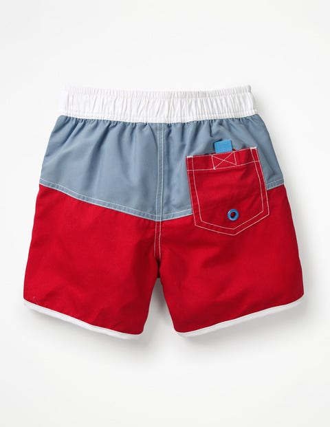 Surf Shorts - Rockabilly Red Badges Surf Shorts - Rockabilly Red Badges