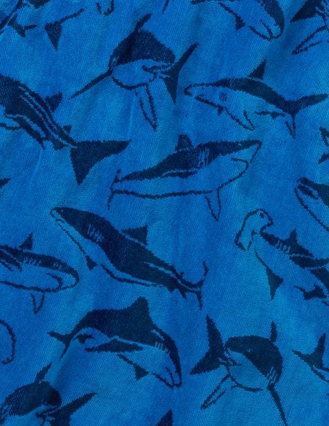 Towelling Poncho - Caspian Blue Sharks Towelling Poncho - Caspian Blue Sharks
