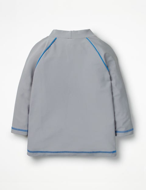 Logo Rash Guard - Misty Grey Rainbow Star Logo Rash Guard - Misty Grey Rainbow Star