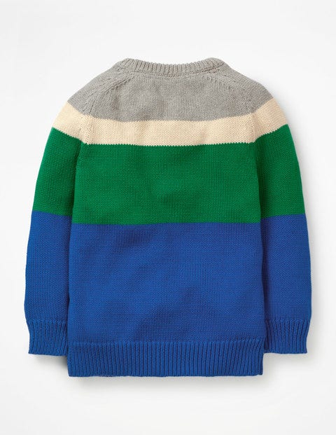 Pullover Mit Rundhalsausschnitt - Königsblau/Astrogrün Pullover Mit Rundhalsausschnitt - Königsblau/Astrogrün