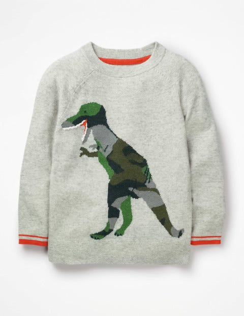 Dinosaur Graphic Jumper - Grey Marl Dinosaur Dinosaur Graphic Jumper - Grey Marl Dinosaur