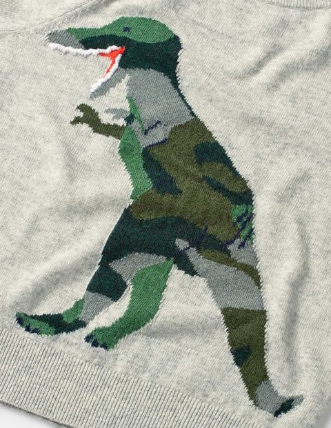 Dinosaur Graphic Jumper - Grey Marl Dinosaur Dinosaur Graphic Jumper - Grey Marl Dinosaur