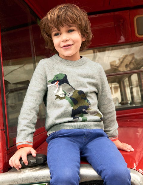 Dinosaur Graphic Jumper - Grey Marl Dinosaur Dinosaur Graphic Jumper - Grey Marl Dinosaur
