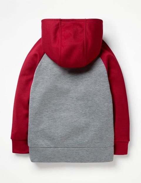 Aktiv-Kapuzenpullover - Grau Meliert/Lancelotrot Aktiv-Kapuzenpullover - Grau Meliert/Lancelotrot