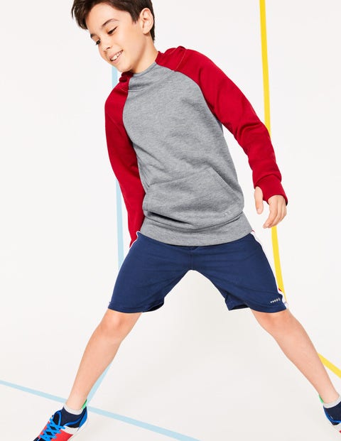 Aktiv-Kapuzenpullover - Grau Meliert/Lancelotrot Aktiv-Kapuzenpullover - Grau Meliert/Lancelotrot