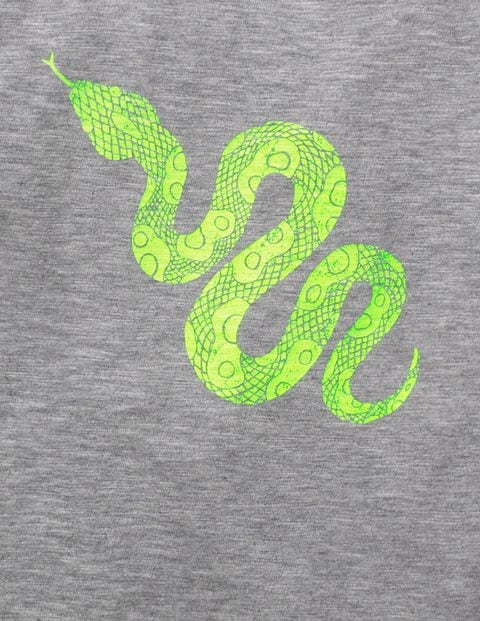 Pop Animal T-Shirt - Grey Marl Snake Pop Animal T-Shirt - Grey Marl Snake