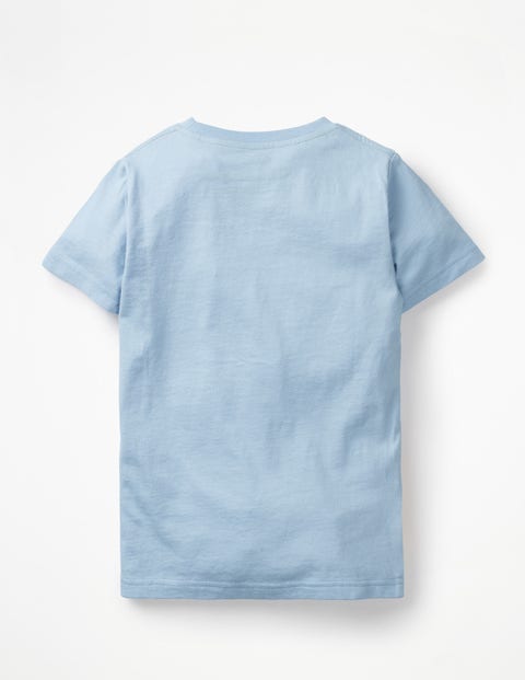 Big Animal Appliqué T-Shirt - Light Sky Blue Giraffe Big Animal Appliqué T-Shirt - Light Sky Blue Giraffe