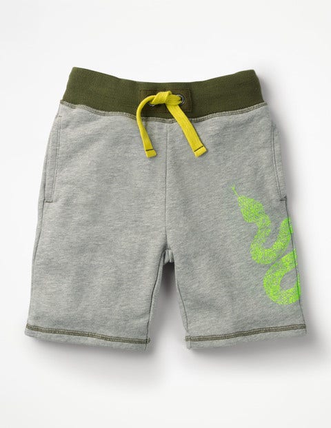 Graphic Sweatshorts - Snake Grey Marl Graphic Sweatshorts - Snake Grey Marl