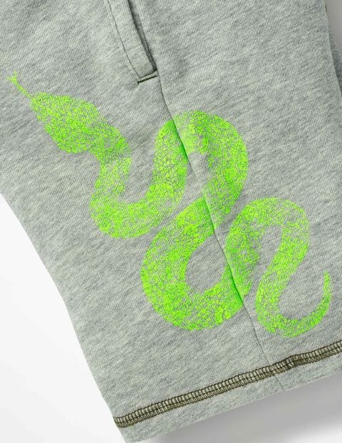 Graphic Sweatshorts - Snake Grey Marl Graphic Sweatshorts - Snake Grey Marl