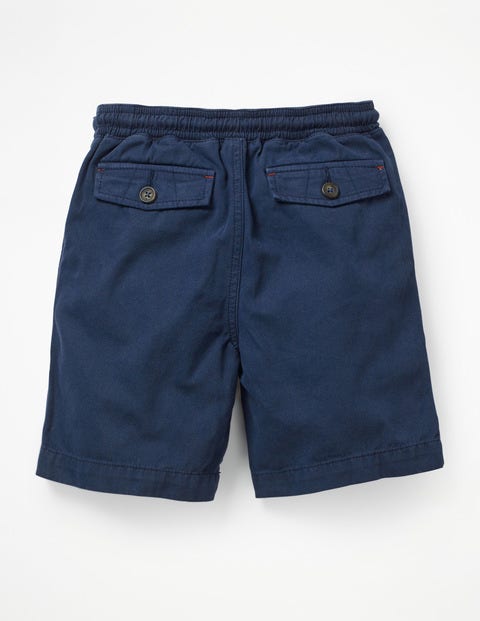 Vorgewaschene Canvas-Shorts - Dunkelblau Vorgewaschene Canvas-Shorts - Dunkelblau