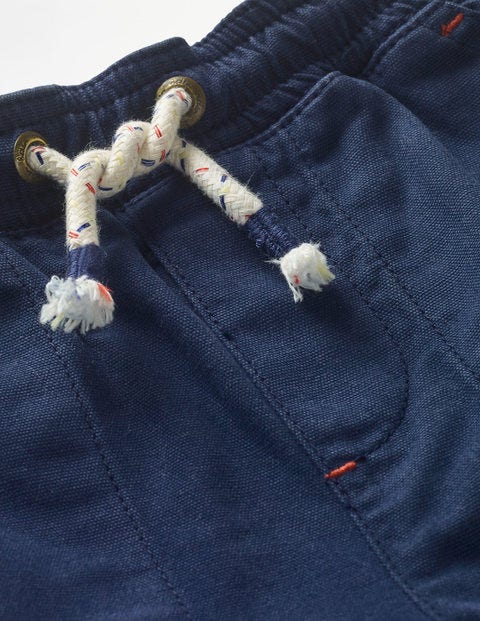 Vorgewaschene Canvas-Shorts - Dunkelblau Vorgewaschene Canvas-Shorts - Dunkelblau