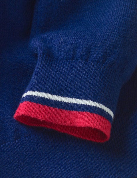 Fine Crew Sweater - Starboard Blue/Ecru Fine Crew Sweater - Starboard Blue/Ecru