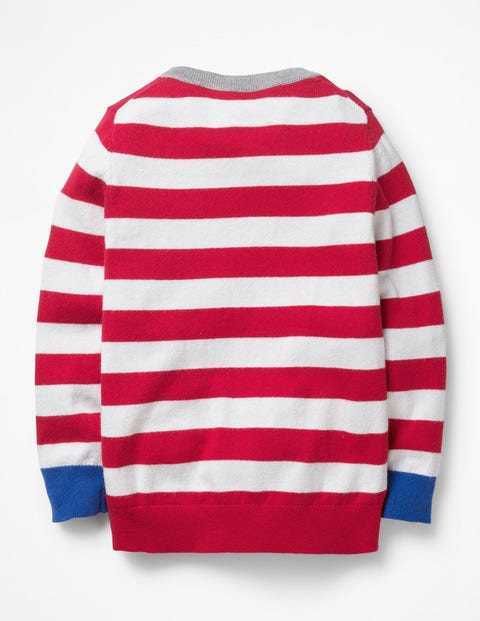 Fine Crew Sweater - Beam Red/Ecru Marl Fine Crew Sweater - Beam Red/Ecru Marl
