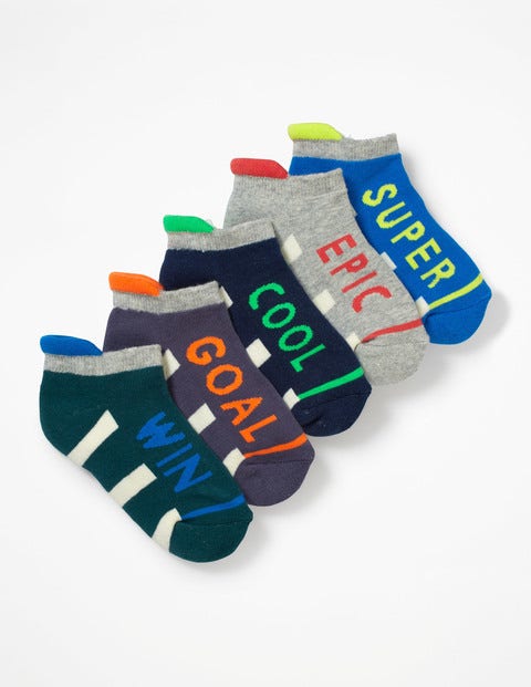5 Pack Athletic Socks - Multi 5 Pack Athletic Socks - Multi