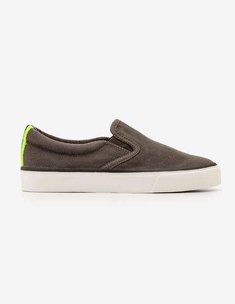Canvas Slip-Ons - Army Green Canvas Slip-Ons - Army Green