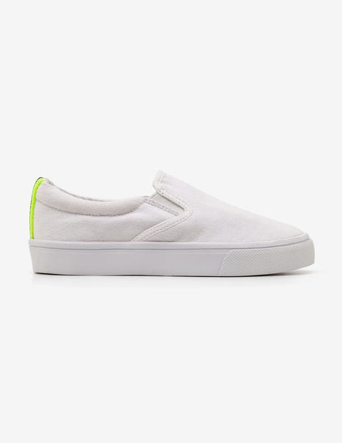Canvas Slip-Ons - White Canvas Slip-Ons - White