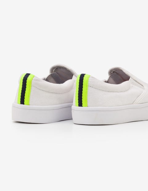 Canvas Slip-Ons - White Canvas Slip-Ons - White