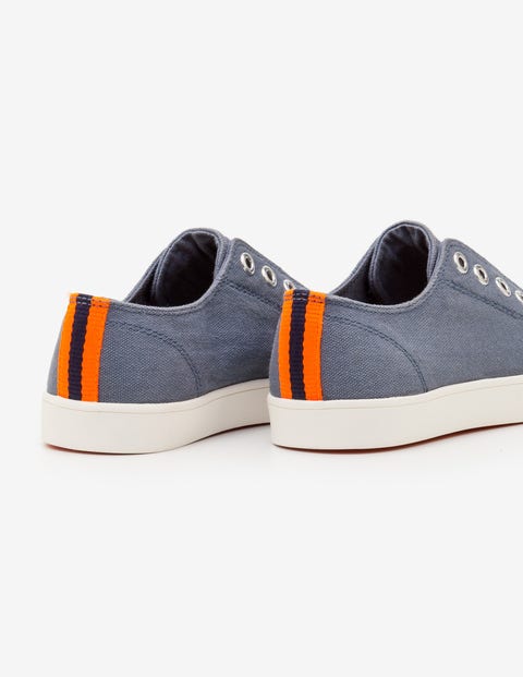 Laceless Canvas Pull-Ons - Tin Blue Laceless Canvas Pull-Ons - Tin Blue