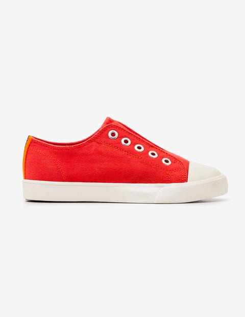 Laceless Canvas Pull-Ons - Beam Red Laceless Canvas Pull-Ons - Beam Red