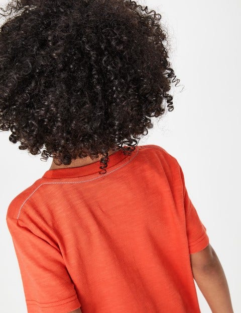 Slub Washed T-Shirt - Tropical Orange Slub Washed T-Shirt - Tropical Orange