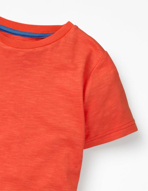 Slub Washed T-Shirt - Tropical Orange Slub Washed T-Shirt - Tropical Orange