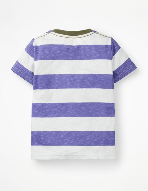 Slub Washed T-Shirt - White/Dusty Purple Iris Slub Washed T-Shirt - White/Dusty Purple Iris